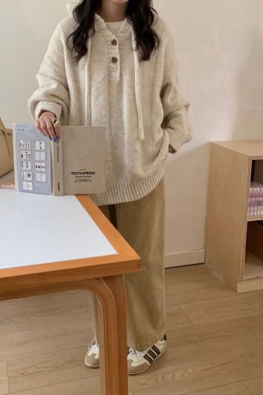 LNNNS 韩式慵懒连帽针织上衣 19622 商品图0