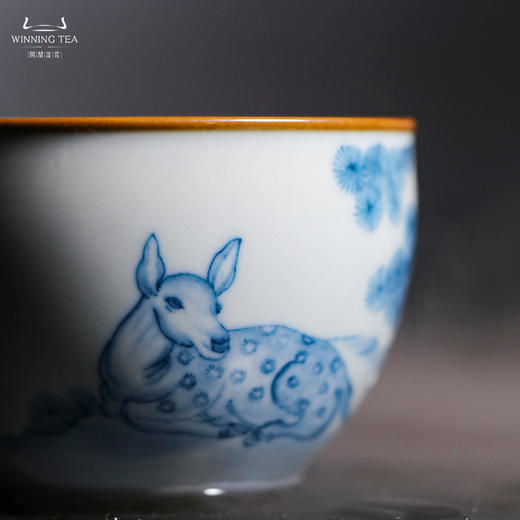 问鼎汝瓷鼎峰柴窑天青大缸杯 （松下梅鹿） 商品图1