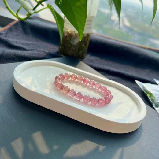 9mm单圈全色粉碧玺手串 商品图1