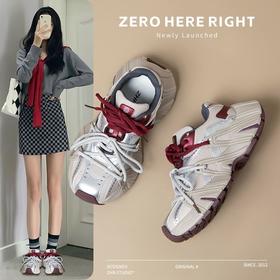 ZHR则则复古巴黎老爹鞋2024秋季上新鸳鸯系带休闲运动鞋高街潮鞋