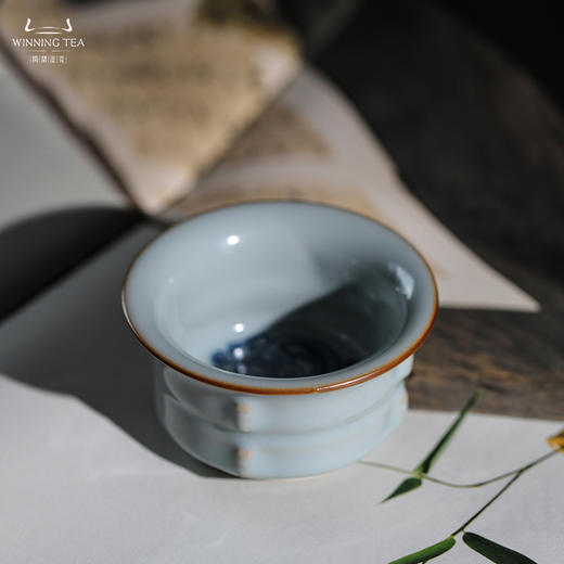 问鼎汝瓷鼎峰柴窑天青清尊杯（团龙腾飞） 商品图1