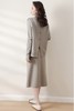 尘色 灰色马甲半裙三件套针织套装 15401 商品缩略图1