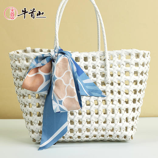 牛首山万事利联名步步莲华双面印花方巾敦煌风桑丝巾礼盒妈妈生日 商品图2