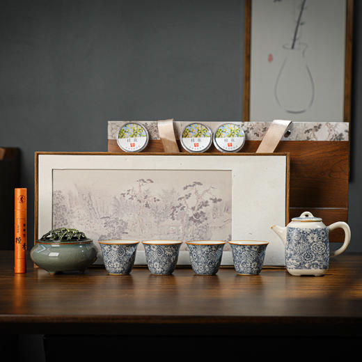 【复古风功夫茶具套装】陶瓷香道礼盒装 公司周年庆商务伴手礼品 商品图11