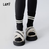 LAMY交叉带澳洲羊皮毛一体厚底休闲松紧带时尚松糕鞋HZ005 商品缩略图2