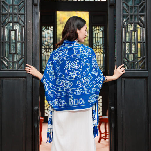 【秋冬披肩】纳福呈祥毛织多功能披肩  | 现货加急发 商品图3