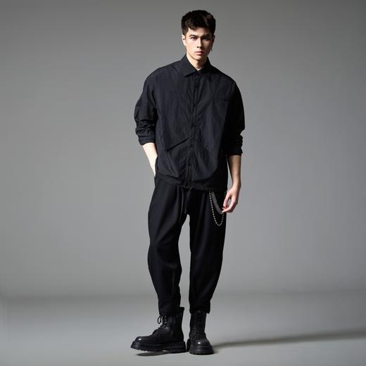 PINLI品立新款工装宽松休闲夹克潮牌黑色时尚休闲男外套B243104037 商品图4