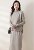 尘色 灰色马甲半裙三件套针织套装 15401 商品缩略图5