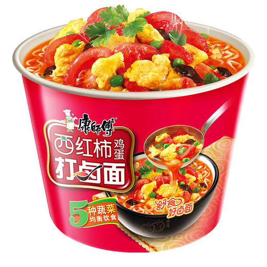 康师傅西红柿鸡蛋打卤面110g*12桶 商品图2