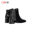 CHCH平衡鞋2024秋冬新品羊皮绒面粗跟百搭时尚女靴CO2B6091 商品缩略图2