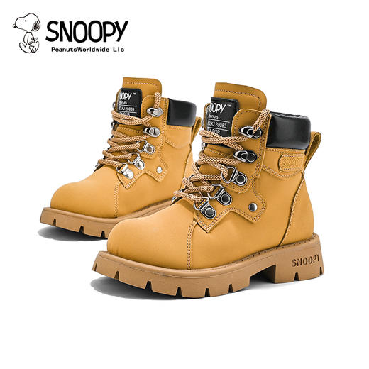 【史努比】童鞋儿童马丁靴新款防滑童靴男女童靴子26-37 商品图1
