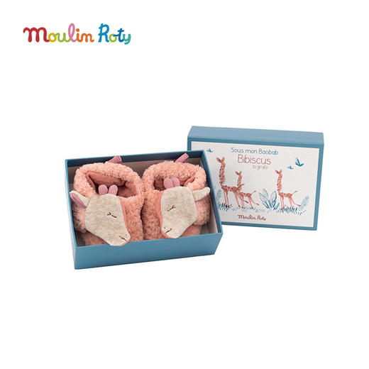Moulin Roty 小绵羊云朵婴儿学步鞋 礼品礼盒 适合年龄0岁+ 雨后精灵系列 715010 商品图2