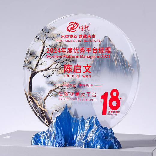 金山银山青山勇攀高峰3D打印奖杯奖牌年会礼品奖章员工奖励 商品图2