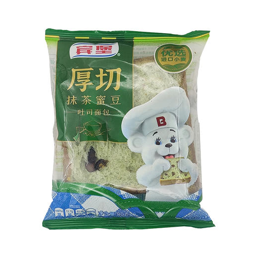 宾堡厚切抹茶蜜豆吐司面包80g 商品图2