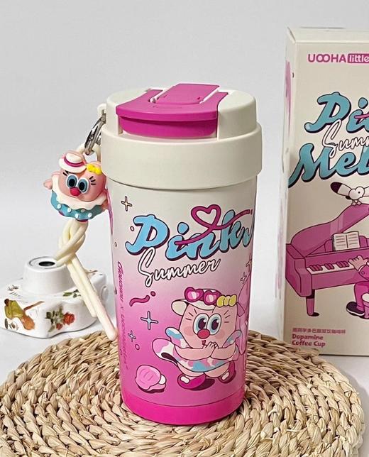 uooha悠哈周杰伦同学悠哈联名款多巴胺双饮咖啡杯-粉色旋律 490ml 商品图1
