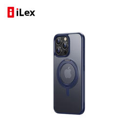 iLex 保护壳 iPhone 15 Pro系列 180度金属支架磁吸 - 蓝色