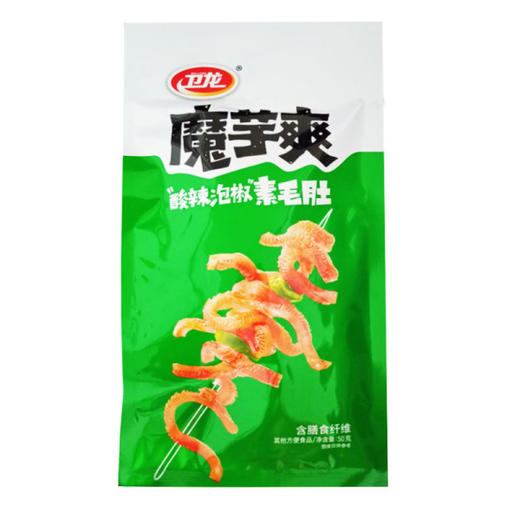 卫龙魔芋爽酸辣素毛肚50g*10袋 商品图1