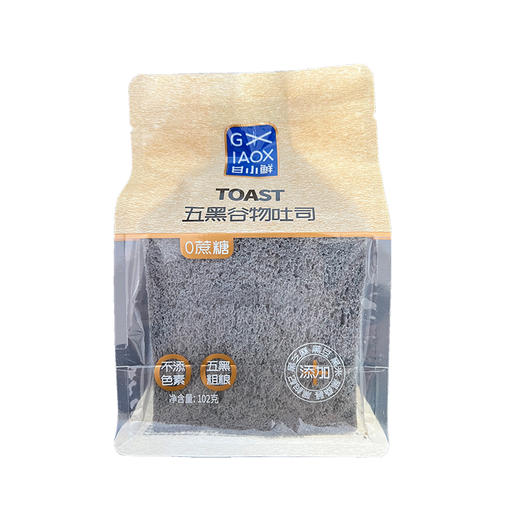 甘小鲜零蔗糖五黑谷物吐司102g 商品图2