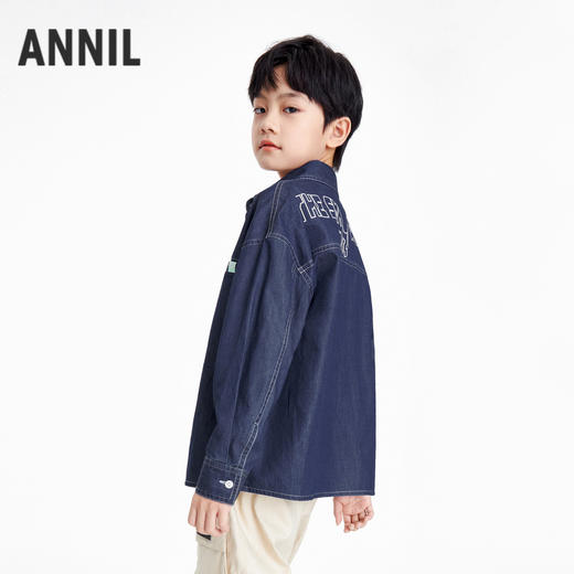 男童翻领长袖上衣春季新款安奈儿童装EB511074 商品图2