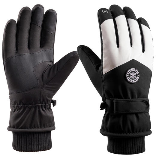 滑雪手套男女冬季运动骑行加绒加厚防水防寒可触屏保暖手套 商品图0