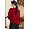 【轻奢羊毛针织开衫】重工轻奢气质针织衫 手缝亮钻圆领设计感羊毛针织上衣4771 商品缩略图3
