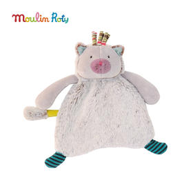 Moulin Roty 小灰猫婴儿安抚巾 礼品礼盒 适合年龄0岁+ 660016