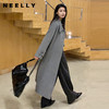 NEELLY纳俪商场同款冬季新款气质通勤羊毛呢大衣女立裁长款外套N24104N07775 商品缩略图0