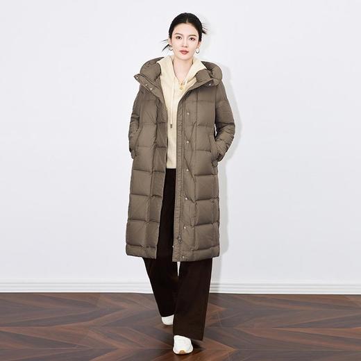 【高货wl】全新升级【铂金会员735/天猫989/差价254】(14248) 洛诗琳2024冬季新款通勤休闲宽松连帽过膝长款保暖羽绒服 商品图1