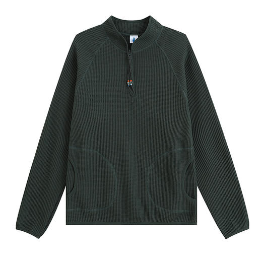 CryingCenter 大颗粒华夫格复古撞色立领包边针织长袖 哭喊中心 商品图2