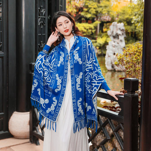 【秋冬披肩】纳福呈祥毛织多功能披肩  | 现货加急发 商品图2