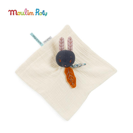 Moulin Roty 小花裙奶油老鼠手帕式安抚巾 礼品礼盒 适合年龄0岁+ 雨后精灵系列 715018 商品图8