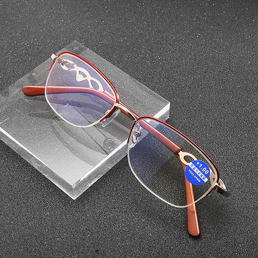 可靠 时尚防蓝光老花镜 时尚金属镜框 经典/四叶草 商品图2