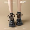 ZHR则则真皮厚底马丁靴2024新款ins时尚百搭英伦短靴加绒显瘦女靴 商品缩略图7