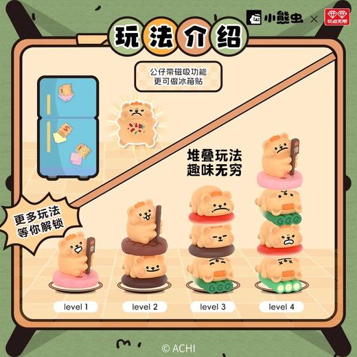 玩点无限 小熊虫 烤串串叠叠乐 全13种 12只/盒 盲盒 商品图0