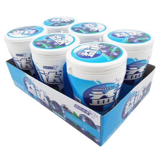 益达含木糖醇无糖口香糖沁香蓝莓味约40粒装56g*6瓶 商品图1