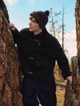 Evistub/E-4DWT906/暗纹刷毛灯芯绒复古龙虾扣保暖绗线夹克