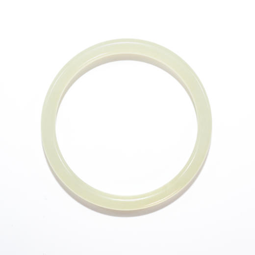 【推荐款】和田玉手镯（翠白）圈口55、56、57、58 商品图1