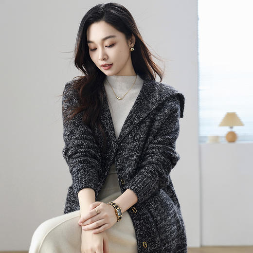 （纱线克重均升级）火桐hooton 无缝一体半高领山羊绒打底衫24A221 商品图4