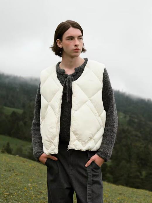 Evistub/E-4QWT572/防寒三色复古加厚保暖菱形绗缝叠穿马甲棉服 商品图1