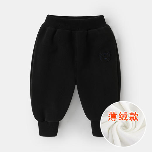 【弹力松紧裤腰，卡通动物绣花】婴儿奥粒绒裤子 加厚秋冬一体绒长裤 加绒男女宝宝 中小儿童休闲裤-QQ 商品图8