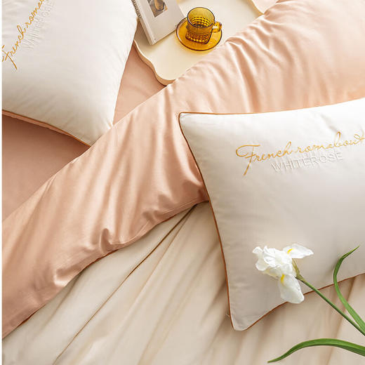 蒙卡罗尼  60S轻奢天丝长绒棉四件套-奶咖200*230cm 商品图3