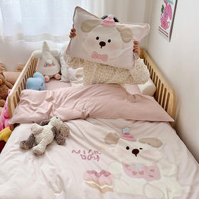 【宿舍儿童床 】ins风100支纯棉磨毛四件套可爱卡通棉磨毛四件套成人儿童宝宝床纯棉三件套