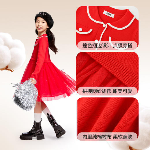 女童连衣裙冬季新款安奈儿童装EG444513 商品图4