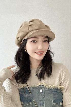 Say Something 卡其色云朵八角帽 19447