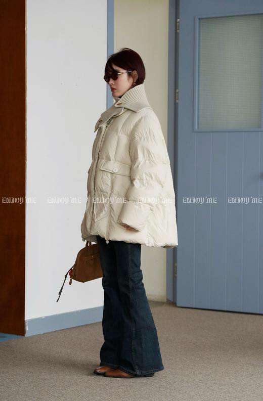 【门店同款】ENJOY冬季从“绒”冬日韩系针织围脖羽绒 159860184 商品图2