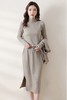 尘色 灰色马甲半裙三件套针织套装 15401 商品缩略图3