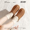 ZHR则则加绒厚底雪地靴防滑女鞋冬季新款勃肯半拖包头百搭棉拖鞋 商品缩略图6