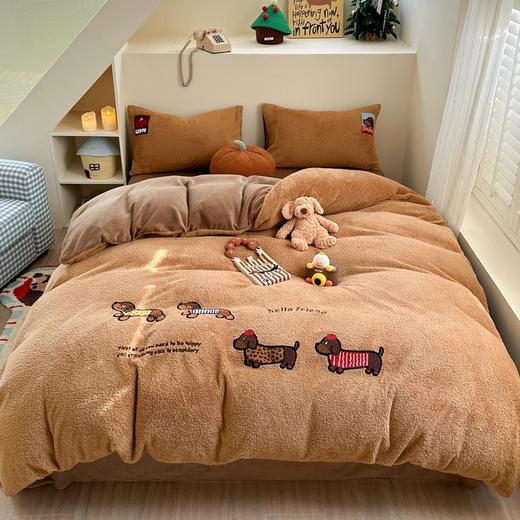【宿舍儿童床】秋冬卡通牛奶绒四件套羊羔绒四件套法莱绒三件套学生床宿舍床套件 商品图6