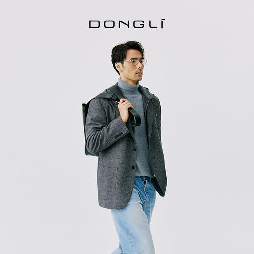 东黎 • 混纺款男士秋冬可拆卸连帽西服 3760 商品图3
