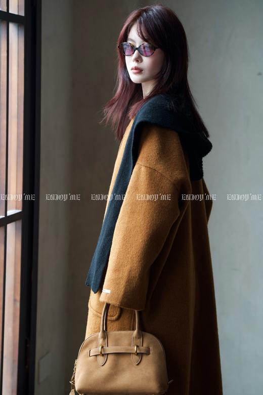 【门店同款】ENJOY冬季柔韧与共可拆卸针织连帽大衣 159874471 商品图4